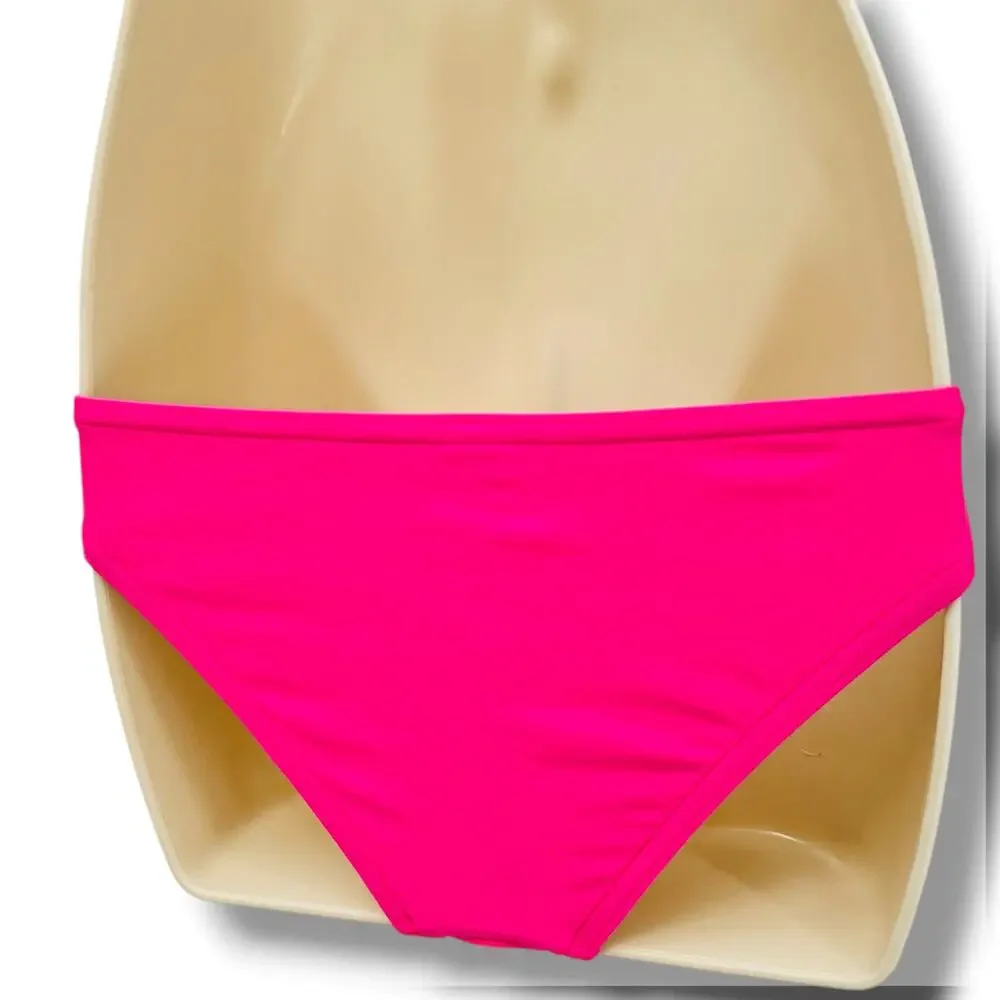 J. CREW NWT Hot Pink Low Rise Bikini Bottoms S   Beach Pool  Vacation